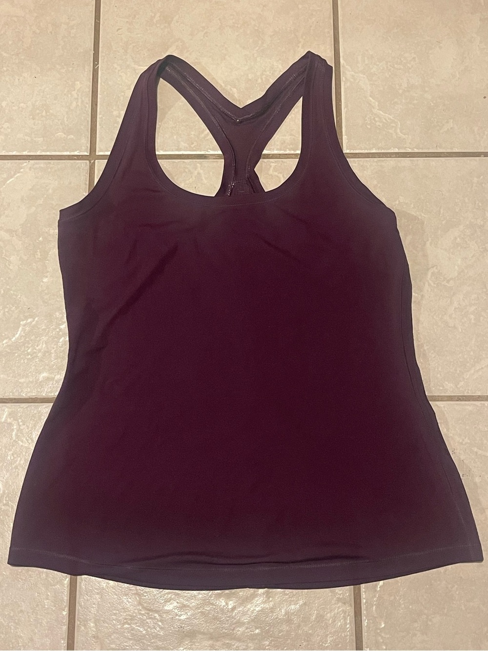 Yogalicious Women’s Racerback Tank Top - Plum Size Large